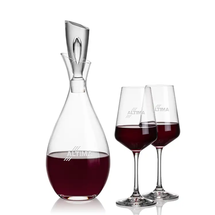 Juliette Wine Decanter 32 oz and 2 Cannes Wine Glasses