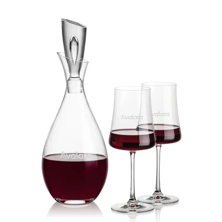 Juliette Wine Decanter 32 oz and 2 Dakota Wine Glasses