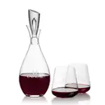 Juliette Wine Decanter 32 oz and 2 Breckland Stemless Wine Glasses