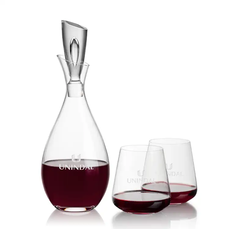 Ensemble carafe à vin Juliette 32 oz et 2 verres à vin sans pied Breckland