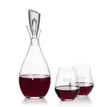 Juliette Wine Decanter 32 oz and 2 Reina Stemless Wine Glasses
