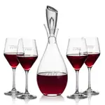 Juliette Wine Decanter 32 oz and 4 Bengston Wine Glasses