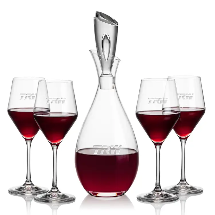 Ensemble carafe à vin Juliette 32 oz et 4 verres à vin Bengston