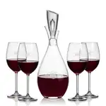 Juliette Wine Decanter 32 oz and 4 Blyth Wine Glasses