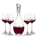 Juliette Wine Decanter 32 oz and 4 Bretton Wine Glasses