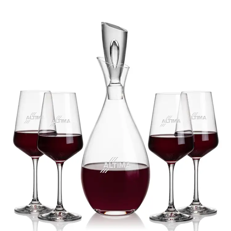 Ensemble carafe à vin Juliette 32 oz et 4 verres à vin Cannes