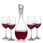 Juliette Wine Decanter 32 oz and 4 Coleford Wine Glasses