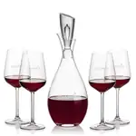 Juliette Wine Decanter 32 oz and 4 Elderwood Wine Glasses