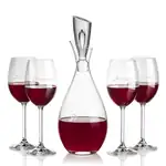 Juliette Wine Decanter 32 oz and 4 Naples Wine Glasses