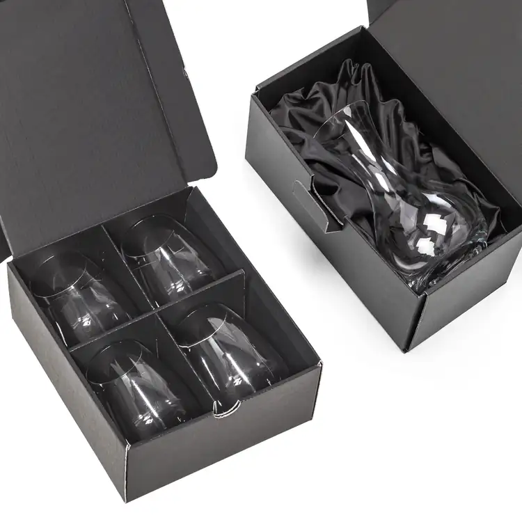 Juliette Wine Decanter 32 oz and 4 Boston Stemless Wine Glasses #2