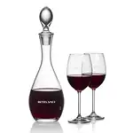 Malvern Wine Decanter 32 oz and 2 Blyth Wine Glasses