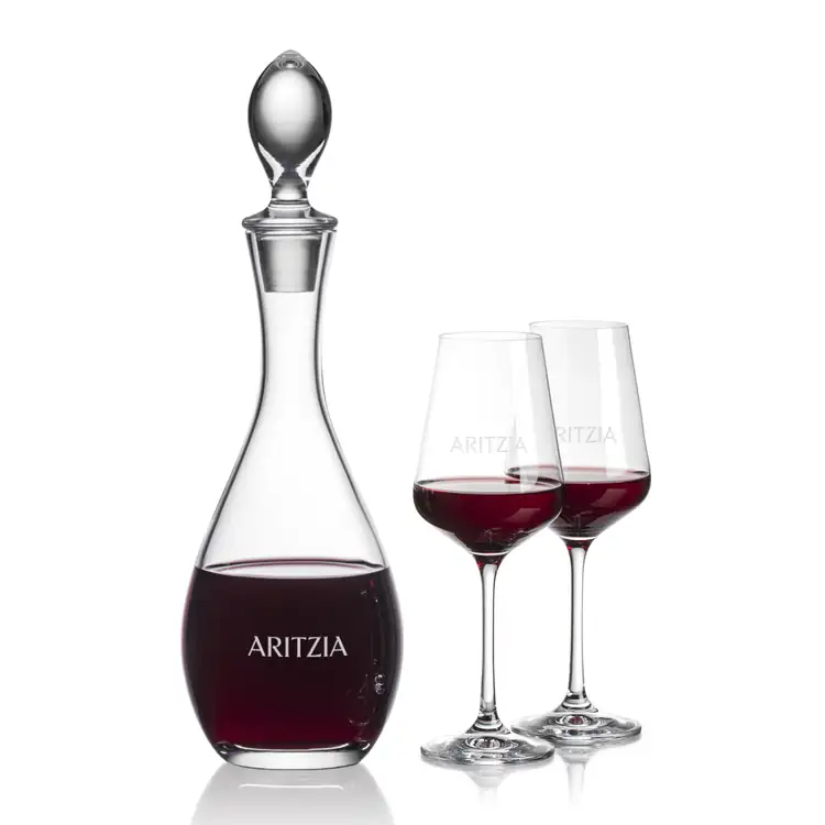Malvern Wine Decanter 32 oz and 2 Breckland Wine Glasses
