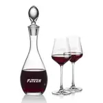 Malvern Wine Decanter 32 oz and 2 Bretton Wine Glasses