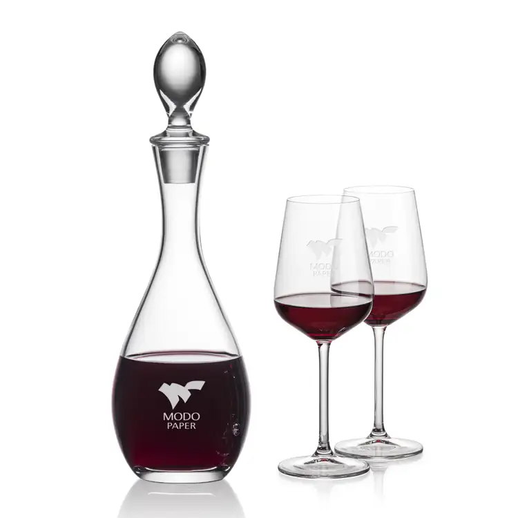 Ensemble carafe à vin Malvern 32 oz et 2 verres à vin Elderwood