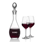 Malvern Wine Decanter 32 oz and 2 Germain Wine Glasses