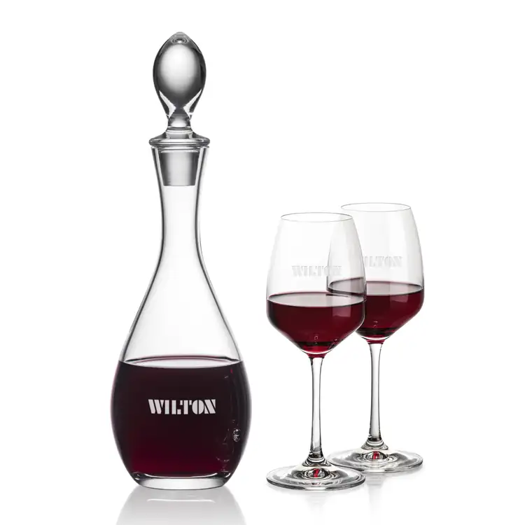 Ensemble carafe à vin Malvern 32 oz et 2 verres à vin Oldham