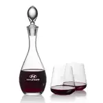 Ensemble carafe à vin Malvern 32 oz et 2 verres à vin sans pied Breckland
