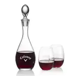 Ensemble carafe à vin Malvern 32 oz et 2 verres à vin sans pied Carlita