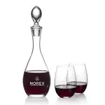 Ensemble carafe à vin Malvern 32 oz et 2 verres à vin sans pied Laurent