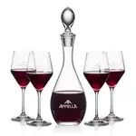 Ensemble carafe à vin Malvern 32 oz et 4 verres à vin Bengston