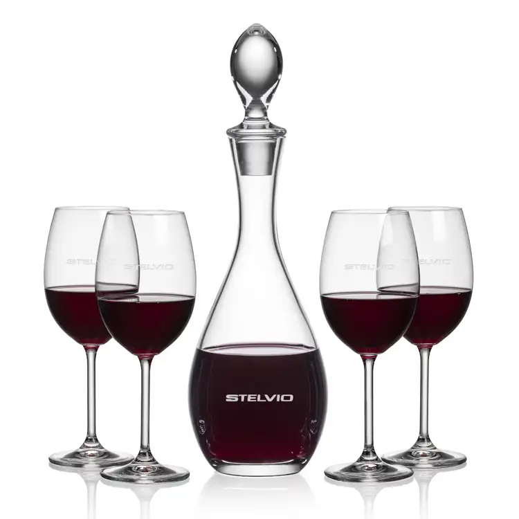 Ensemble carafe à vin Malvern 32 oz et 4 verres à vin Blyth