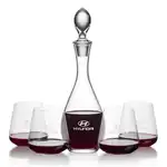 Ensemble carafe à vin Malvern 32 oz et 4 verres à vin sans pied Breckland