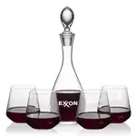 Ensemble carafe à vin Malvern 32 oz et 4 verres à vin sans pied Cannes