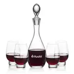 Ensemble carafe à vin Malvern 32 oz et 4 verres à vin sans pied Glenarden
