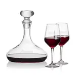 Stratford Wine Decanter 32 oz and 2 Germain Wine Glasses