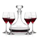 Stratford Wine Decanter 32 oz and 4 Bengston Wine Glasses