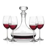 Stratford Wine Decanter 32 oz and 4 Coleford Wine Glasses