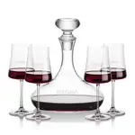 Stratford Wine Decanter 32 oz and 4 Dakota Wine Glasses