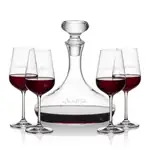 Stratford Wine Decanter 32 oz and 4 Laurent Wine Glasses