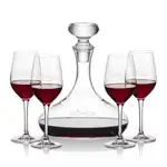Stratford Wine Decanter 32 oz and 4 Lethbridge Wine Glasses