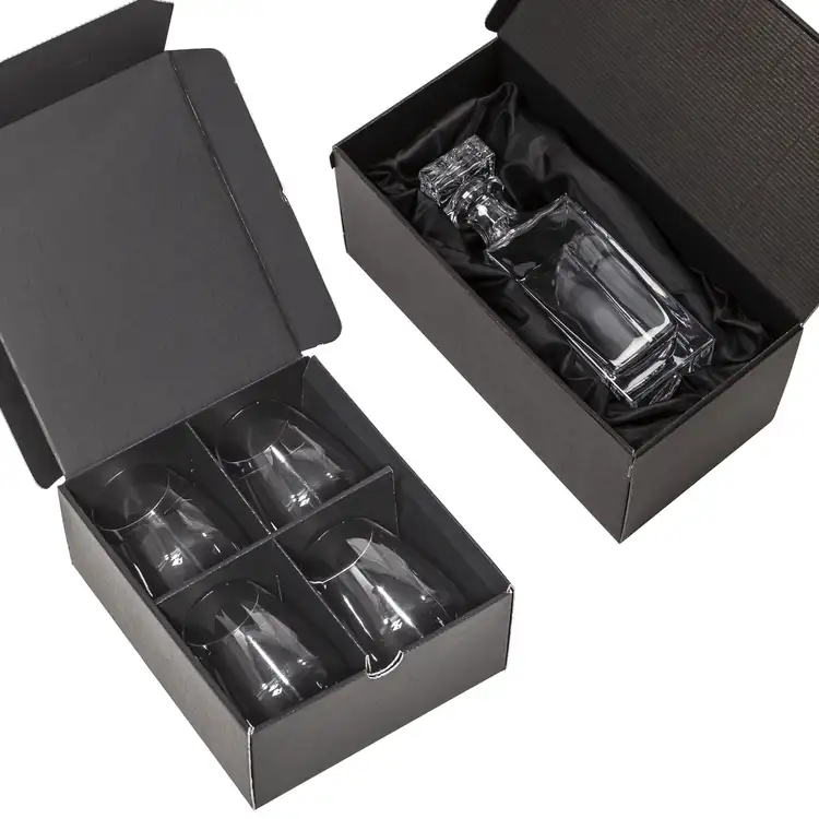 Ensemble carafe à vin Stratford 32 oz et 4 verres à vin sans pied Crestview #2