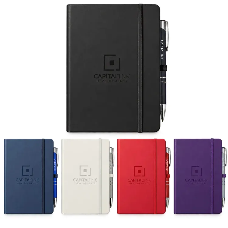 Eccolo Cool Large Journal and Clicker Pen Set
