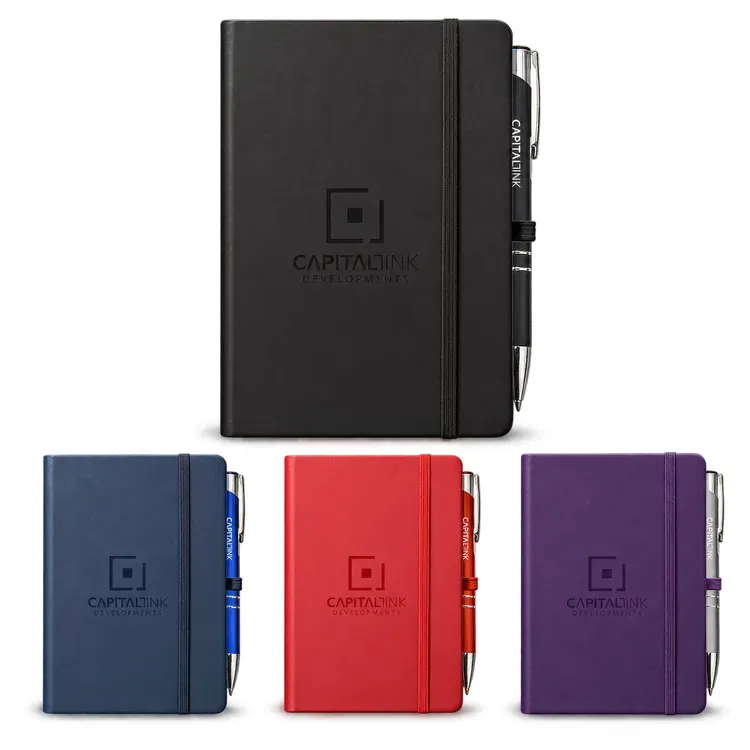Eccolo Cool Medium Journal and Clicker Pen Set