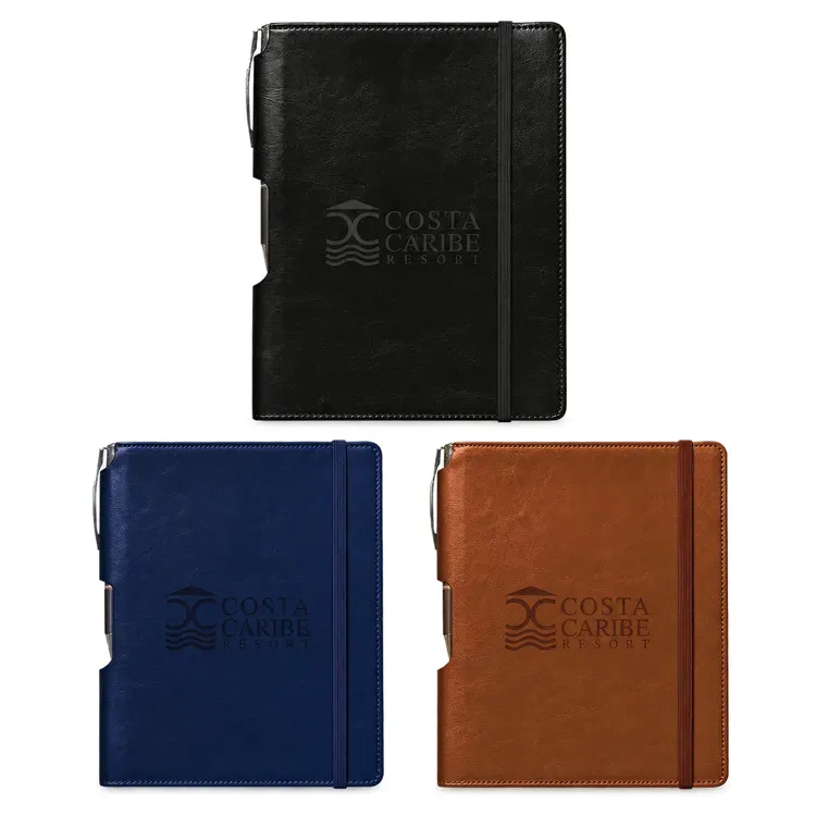 Eccolo Rhythm Large Journal and Clicker Pen Set