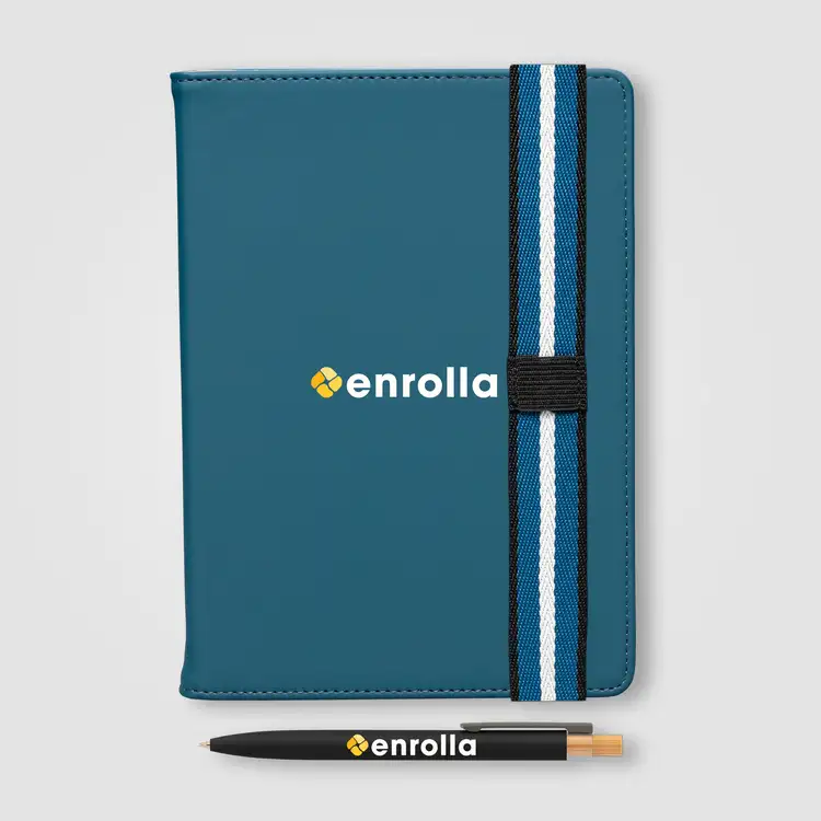 Newport Recycled Chevron Refillable Journal Pen Set - A5 #3