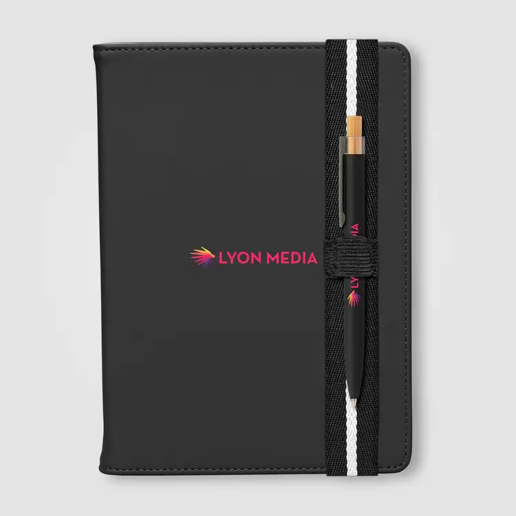 Newport Recycled Chevron Refillable Journal Pen Set - A5 #4