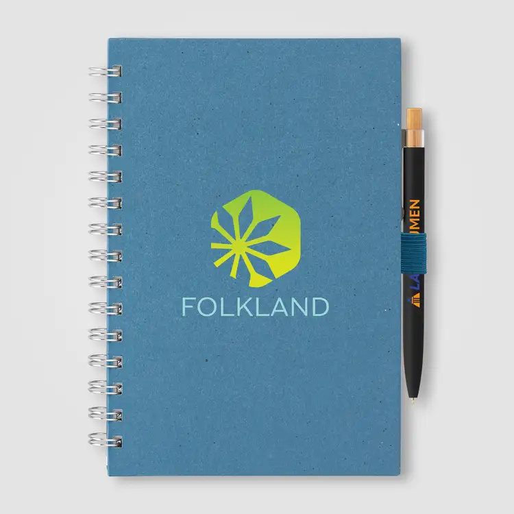 Terra Recycled Milk Carton Hard Cover Spiral A5 Notebook & Reborn Pen Set #3