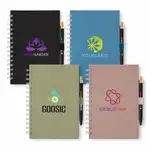 Terra Recycled Milk Carton Hard Cover Spiral A5 Notebook & Reborn Pen Set