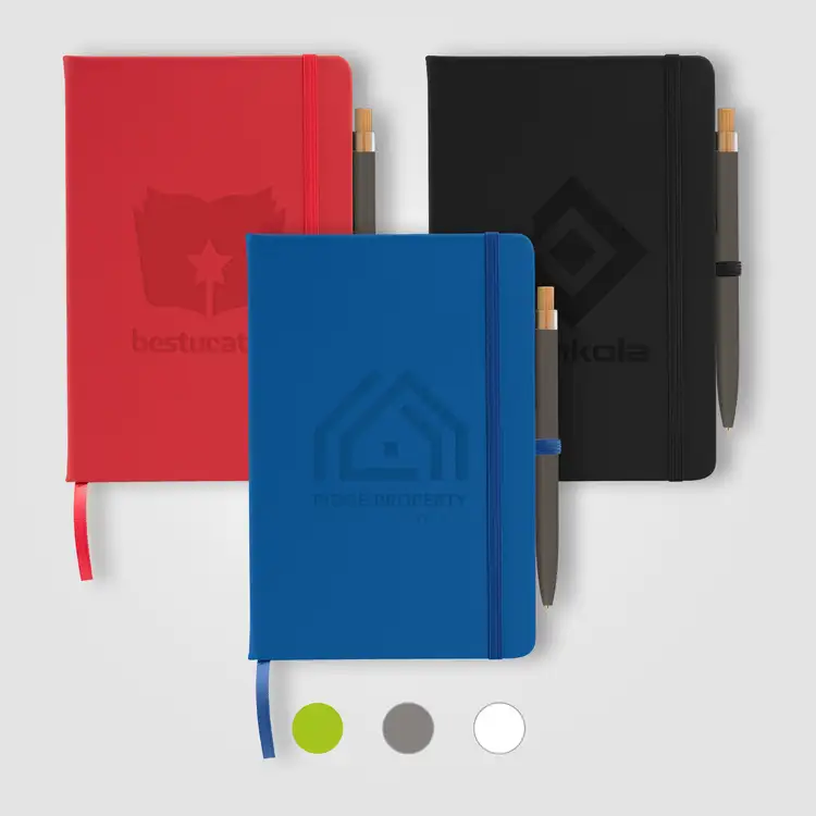 Wilde Recycled Hard Cover Journal & Pen Set - A5 5.5'' x 8.3'' #2