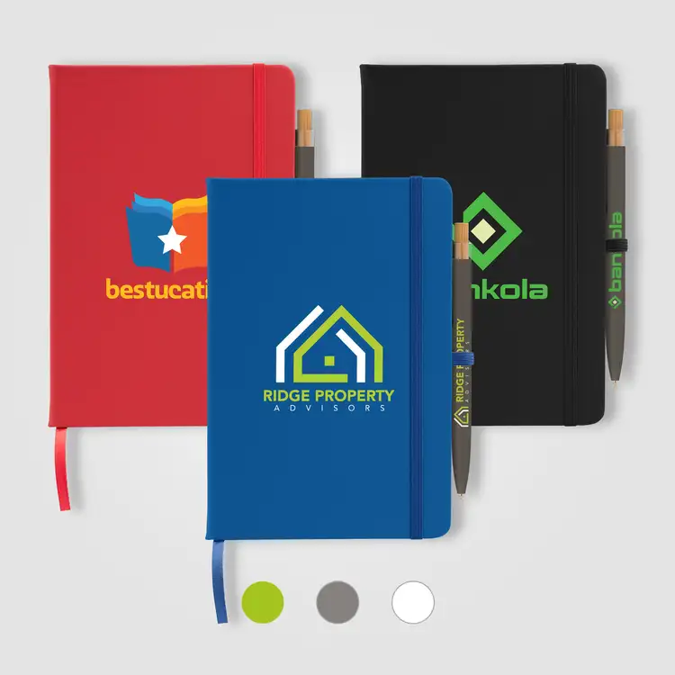 Wilde Recycled Hard Cover Journal & Pen Set - A5 5.5'' x 8.3''