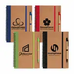 Ensemble carnet Willow à spirale en kraft et stylo