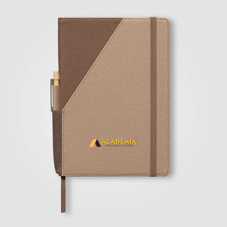 Xanadu Recycled PU Two-Tone Refillable Pen Set Notebook - A5 #3