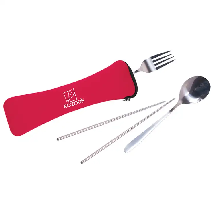 Travel Cutlery Set in a Zip Pouch #2