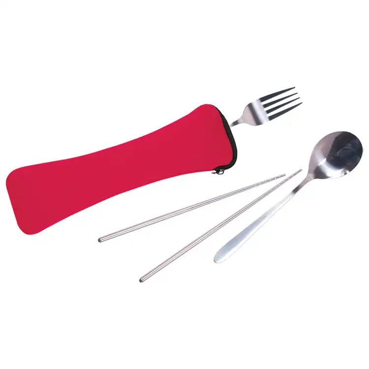 Travel Cutlery Set in a Zip Pouch #4
