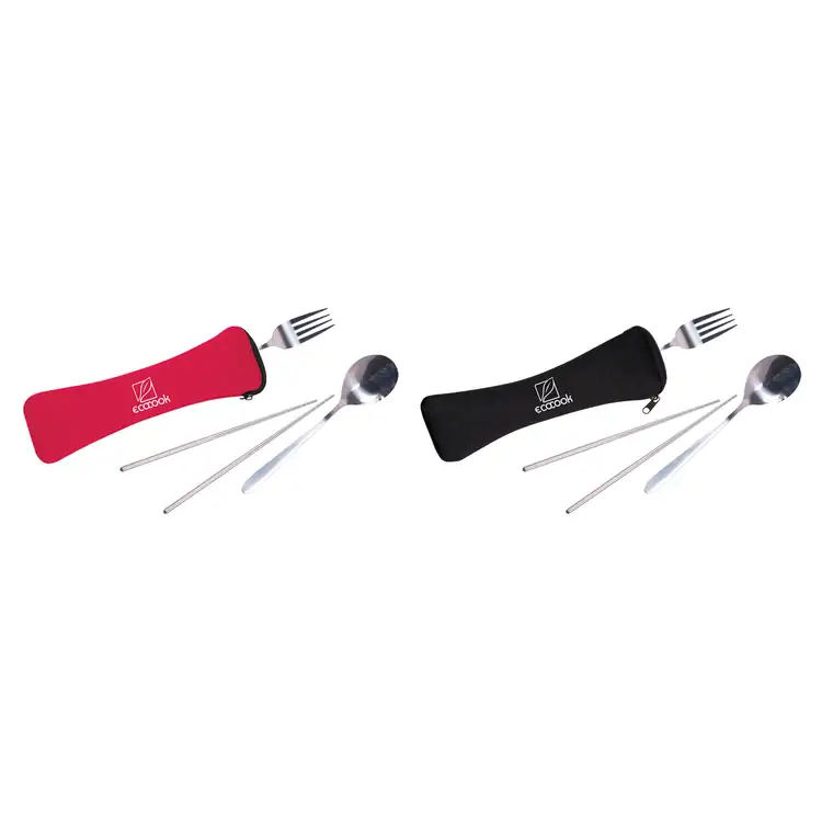 Travel Cutlery Set in a Zip Pouch