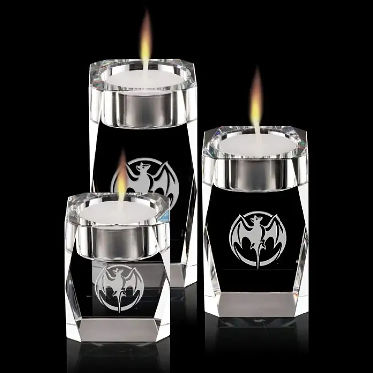 Abbey Optical Crystal Candleholder Set of 3